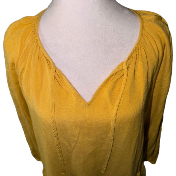 Old Navy Babydoll Top Women’s Medium Linen Blend V-neck Bee in a Bonnet Boho - Picture 2 of 9
